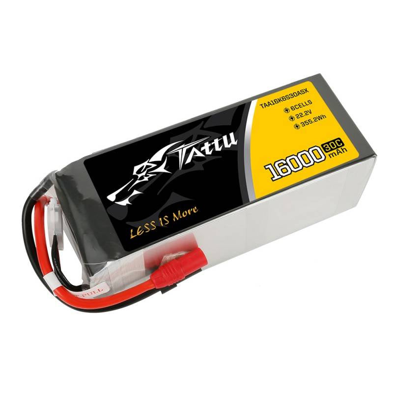 Tattu LiPo-batteri 16000mAh 22.2V 30C 6S1P AS150+XT150