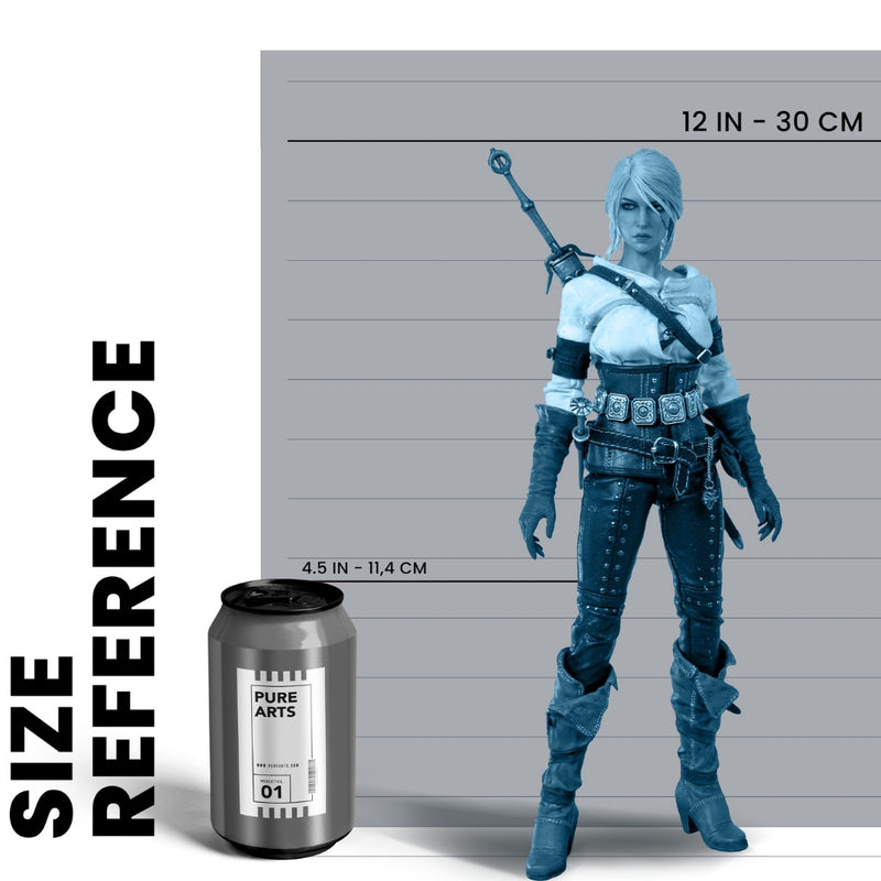 PureArts The Witcher 3 Wild Hunt: Ciri of Cintra bevægelig figur i skala 1/6