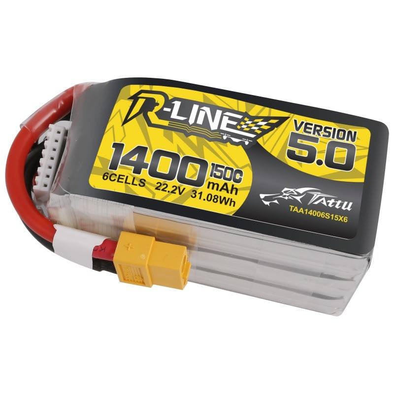 Tattu R-Line 5.0 batteri 1400mAh 22.2V 150C 6S1P XT60