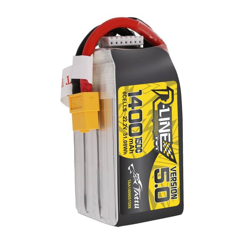 Tattu R-Line 5.0 batteri 1400mAh 22.2V 150C 6S1P XT60