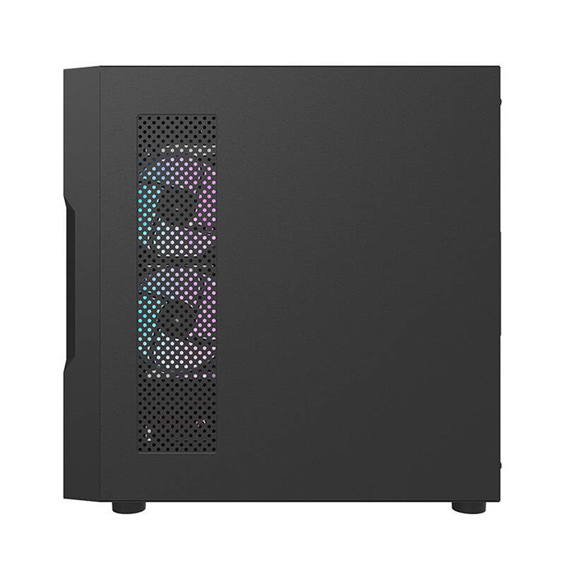 Darkflash DK431 Mesh computerkabinet (sort) + 4 ARGB-blæsere