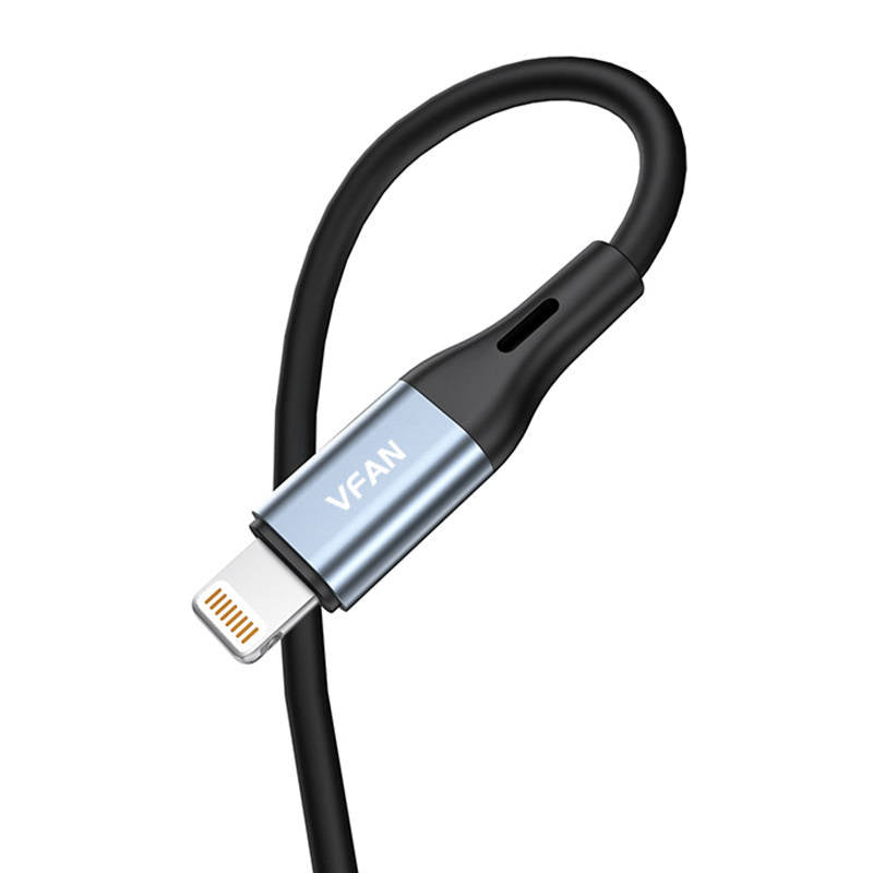 VFAN L05 kabel Lightning til 3,5 mm minijack AUX, 1 m (grå)