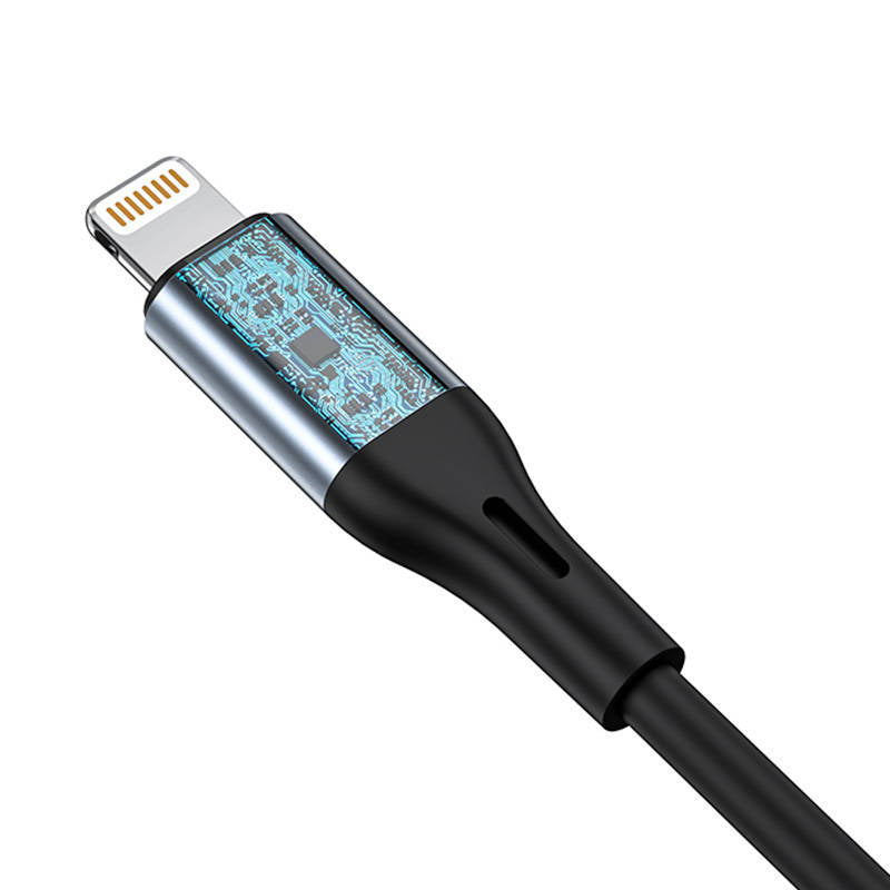 VFAN L05 kabel Lightning til 3,5 mm minijack AUX, 1 m (grå)