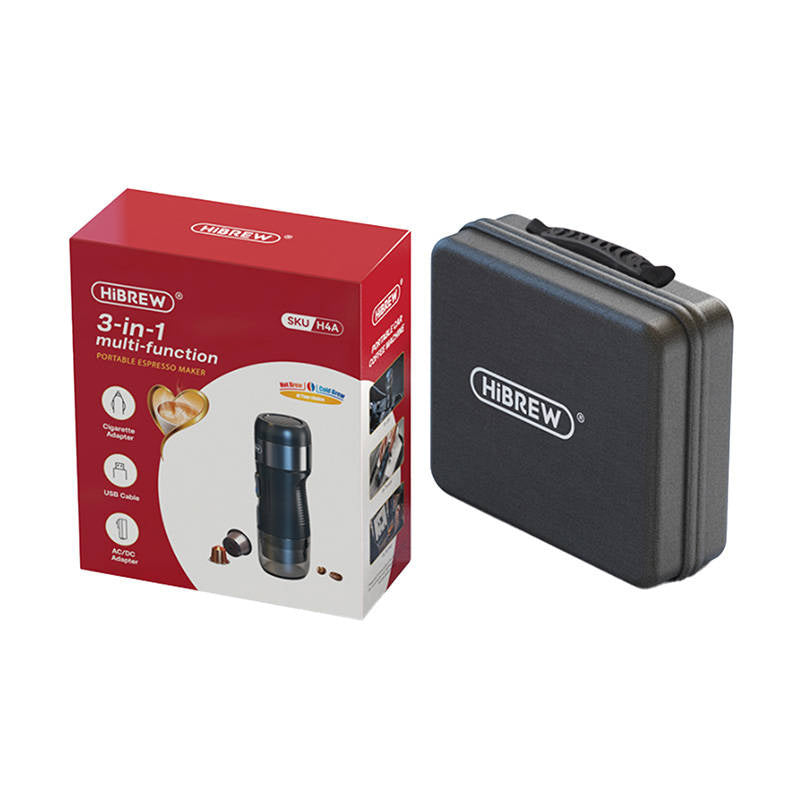 HiBREW H4A 3-i-1 80W bærbar kaffemaskine med etui