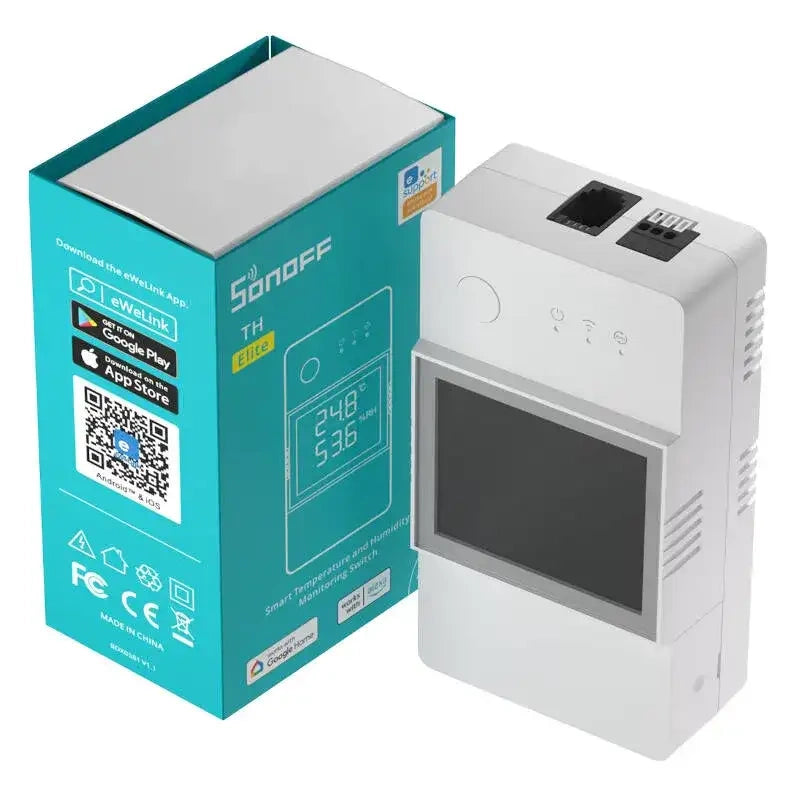 Sonoff THR316D TH Elite smart WiFi-kontakt med temperatur- og fugtovervågning