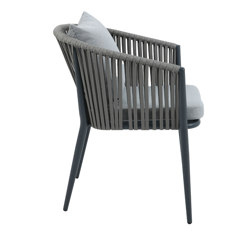 AXI Marzi/Faye 180-240 cm Havesæt 7-delt Teak/antracit - udtrækkeligt