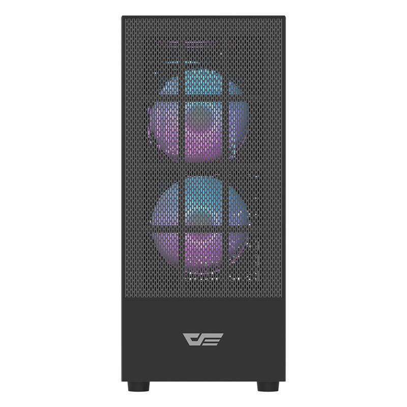 Darkflash A290 computerkabinet (sort) + 3 blæsere