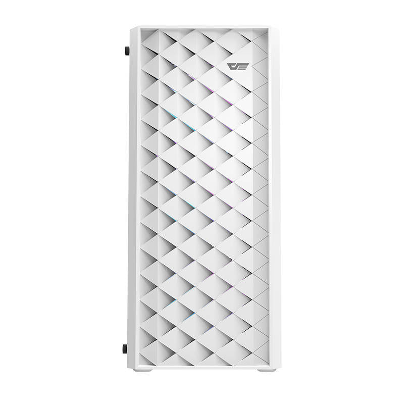 Darkflash DK351 computerkabinet (hvid) + 4 RGB-blæsere