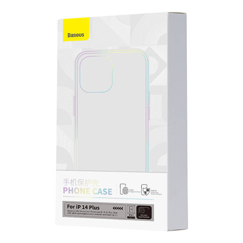 Baseus Crystal Series cover til iPhone 14 Plus + hærdet glas