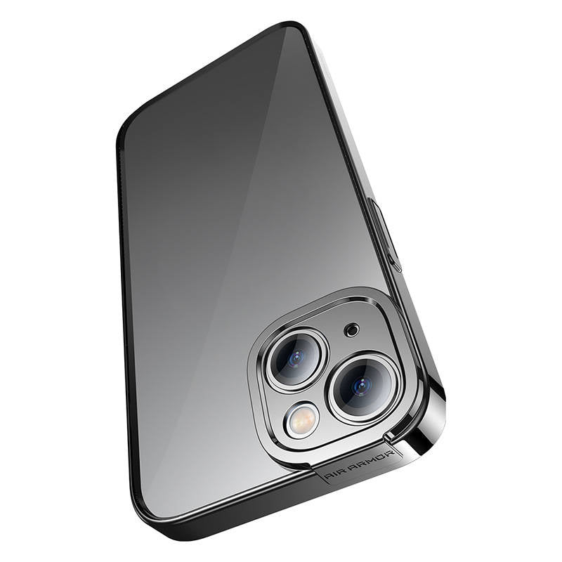 Baseus Glitter sæt med gennemsigtigt cover og hærdet glas til iPhone 14 Plus (sort)
