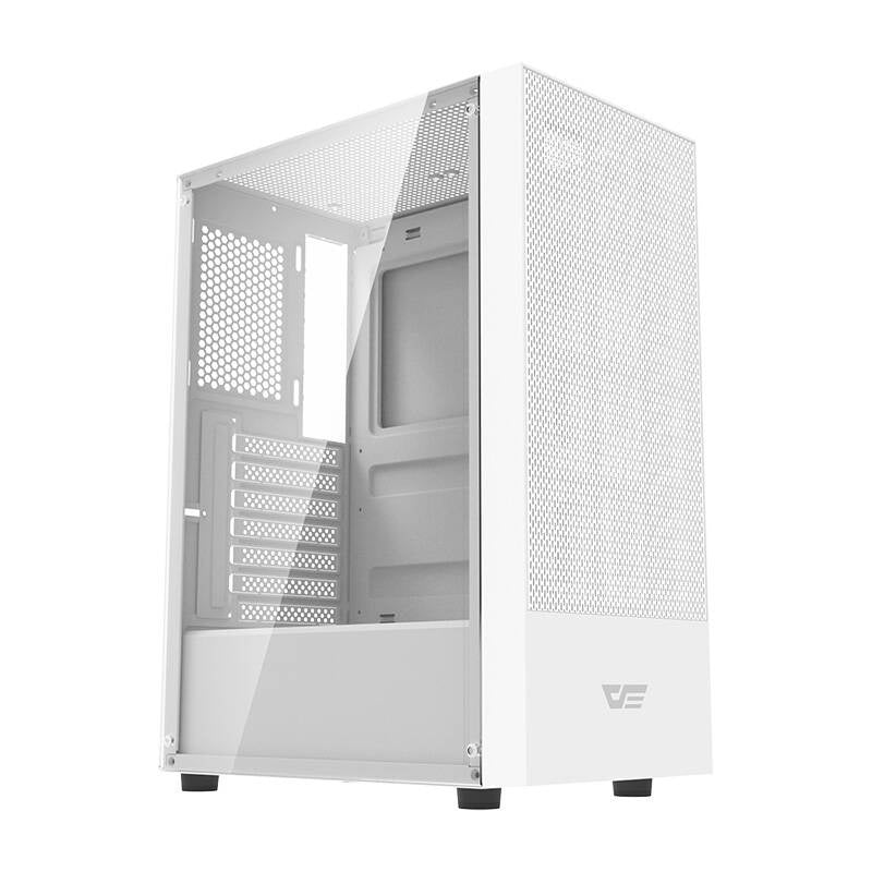 Darkflash A290 computerkabinet (hvid) + 3 RGB-blæsere
