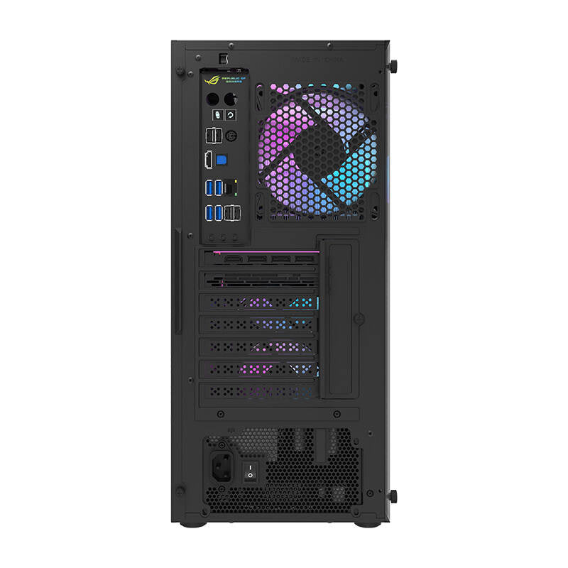 Darkflash DK351 computerkabinet (sort) + 4 RGB-blæsere