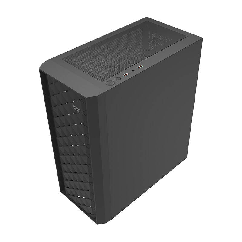 Darkflash DK351 computerkabinet (sort) + 4 RGB-blæsere
