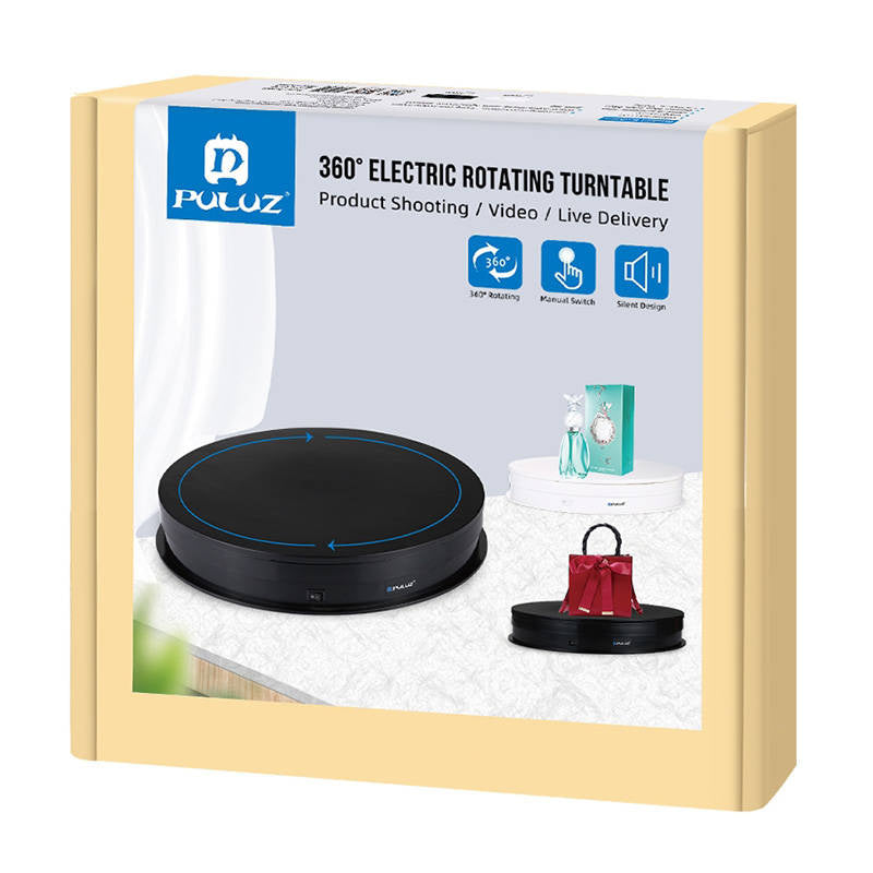 Puluz elektrisk drejeskive til display 30cm USB (sort)