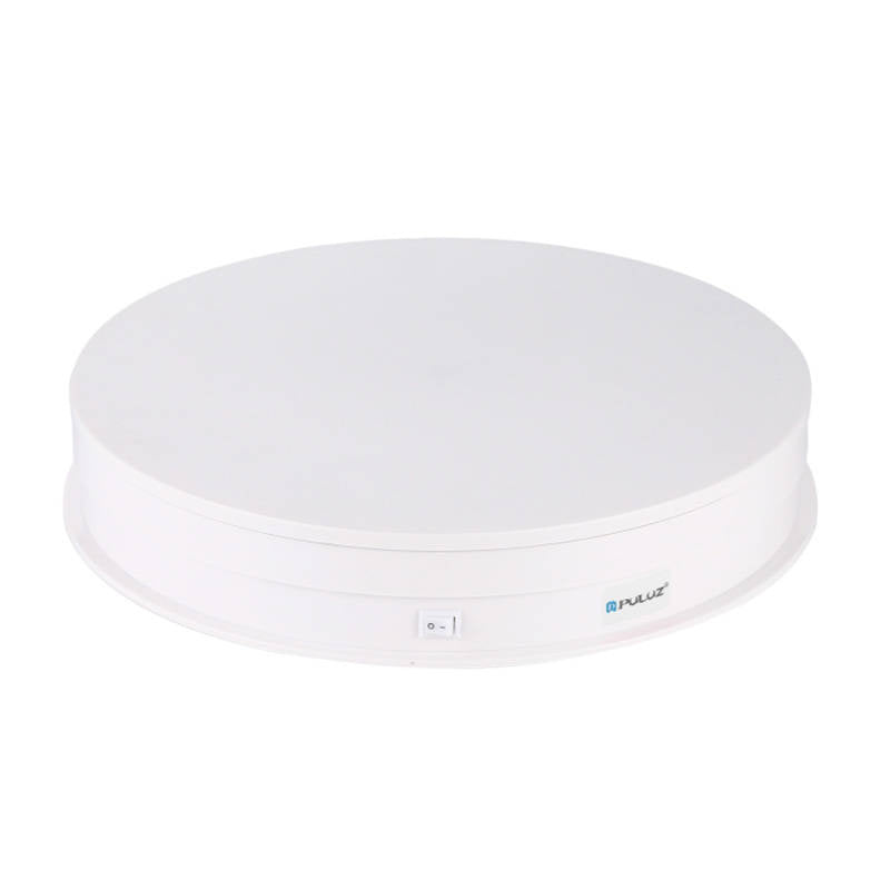 Puluz elektrisk drejeplade til produktfoto, 30 cm, USB (hvid)