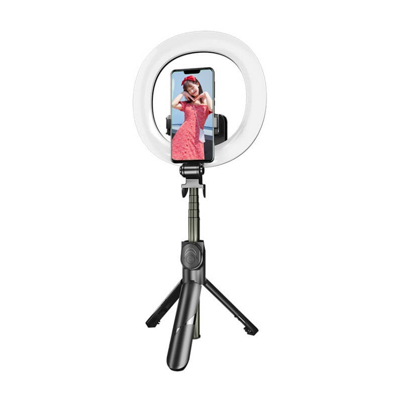 Puluz selfiestang/stativ med LED-lysring