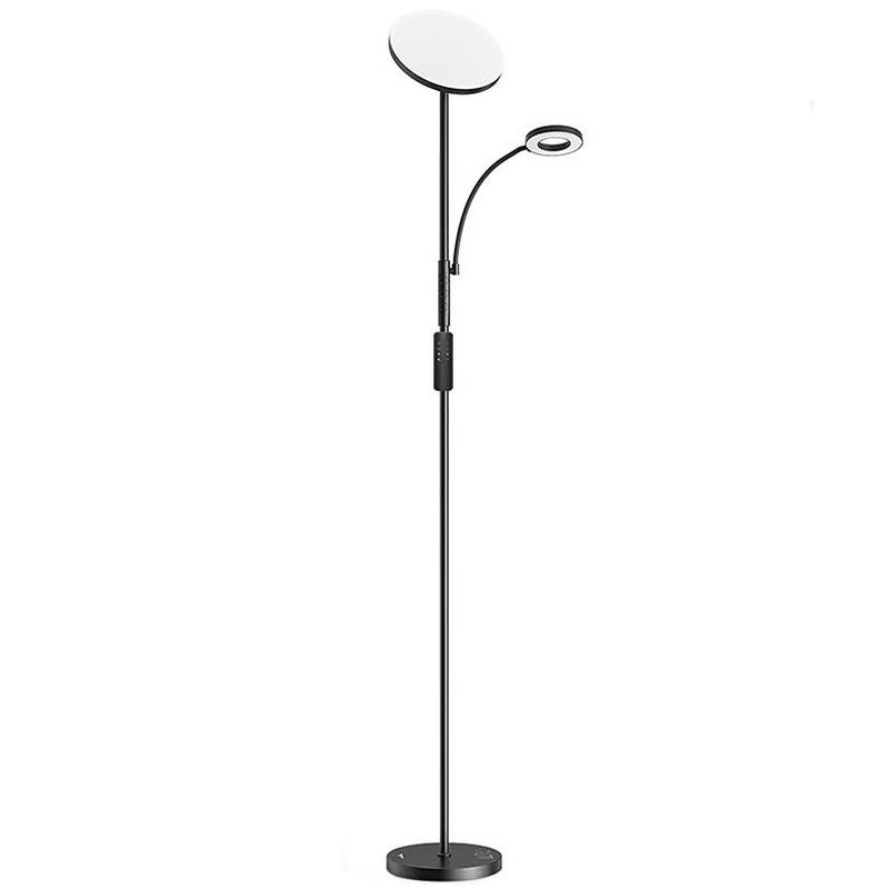 BlitzWill BWL-FL-0001 dobbelt gulvlampe med fjernbetjening, 36W (sort)
