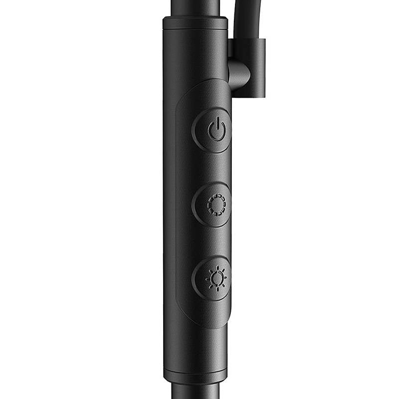 BlitzWill BWL-FL-0001 dobbelt gulvlampe med fjernbetjening, 36W (sort)