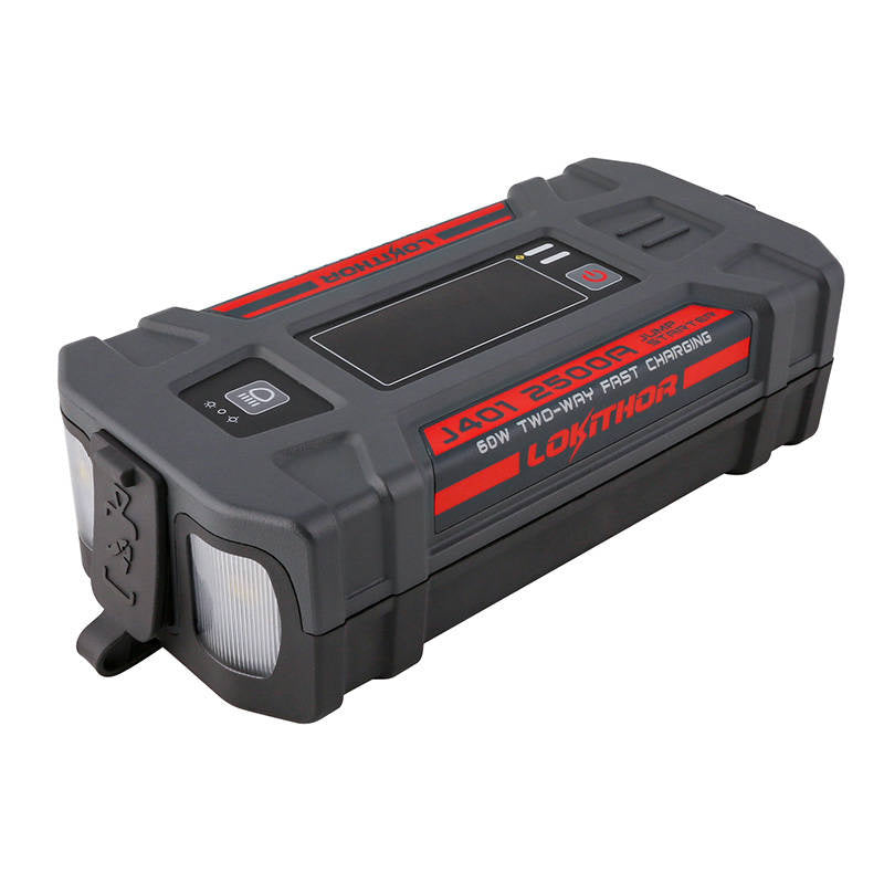 Lokithor J401 4-i-1 starthjælp/booster 2500A + powerbank 20000mAh + lygte