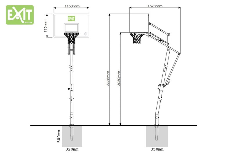Galaxy stationær basket stander (EXIT)