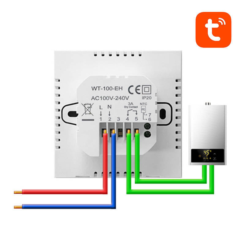 Avatto ZWT100 3A ZigBee smart termostat til varmtvandskedel TUYA