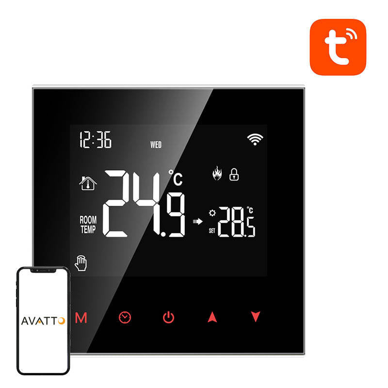 Avatto ZWT100 smart termostat til vandvarmer, 3 A, ZigBee, Tuya