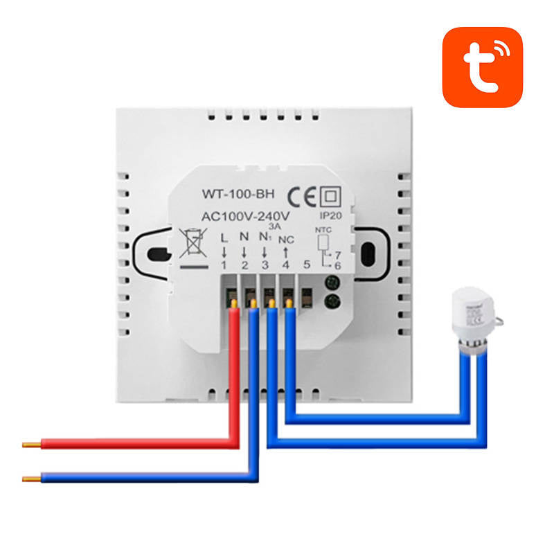 Avatto ZWT100 smart termostat til vandvarmer, 3 A, ZigBee, Tuya