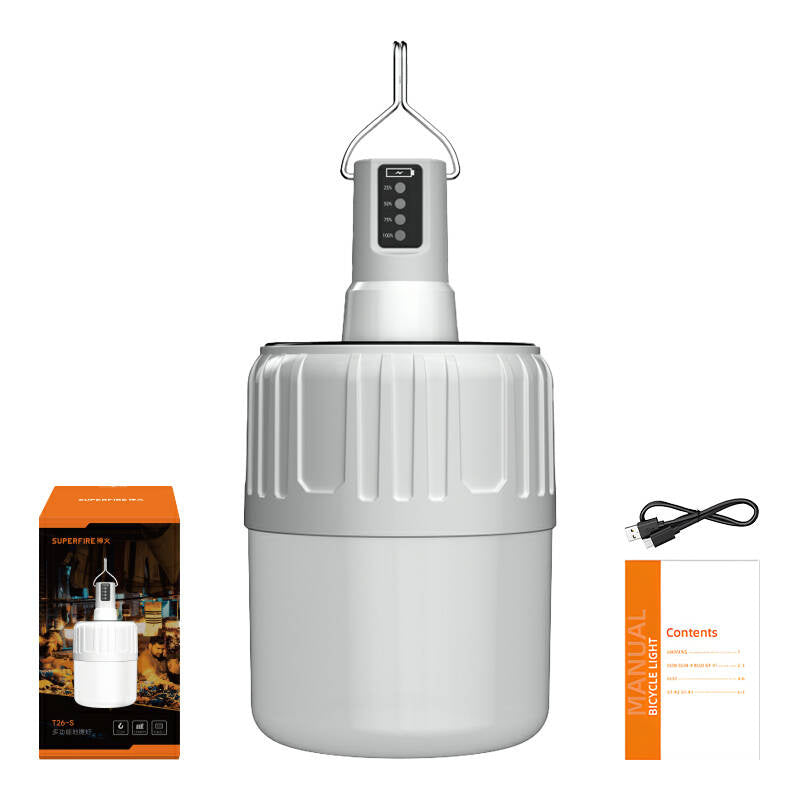 Superfire T26-S campinglampe, 500 lm, solcelle, 18W, 3 tilstande