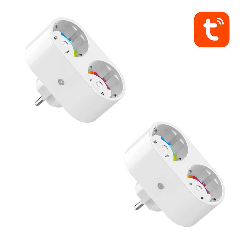 Gosund SP211 dobbelt smart WiFi-stik (2-pak) 3500W Tuya