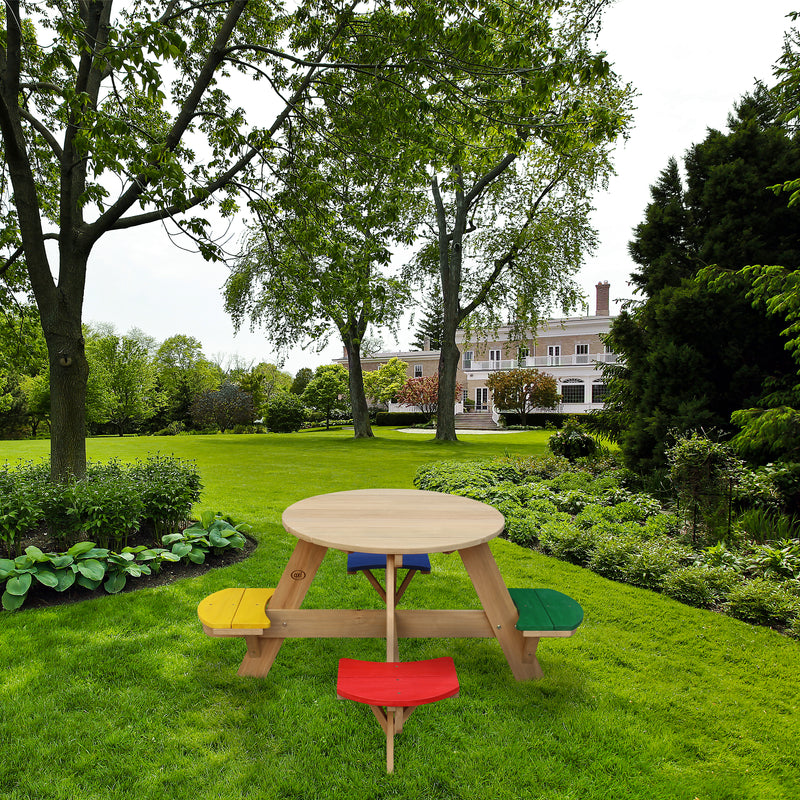 AXI UFO Picnicbord Rundt - Regnbue