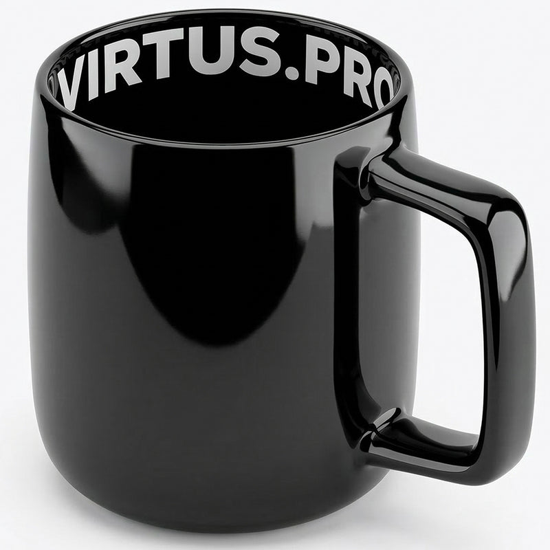 Virtus.pro keramikkrus med logo, 430 ml, sort