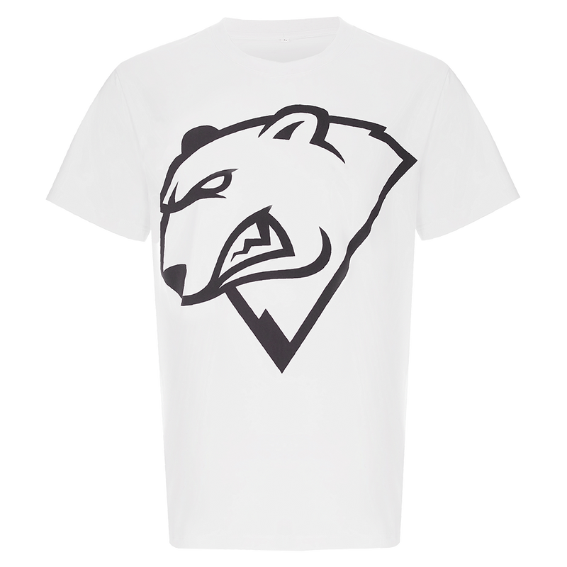 Virtus.pro T-shirt med bjørn, hvid