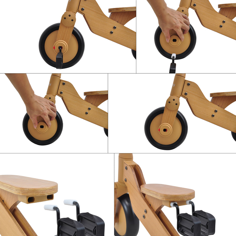 Sunny Walker 2-in-1 Løbecykel i træ 1000
