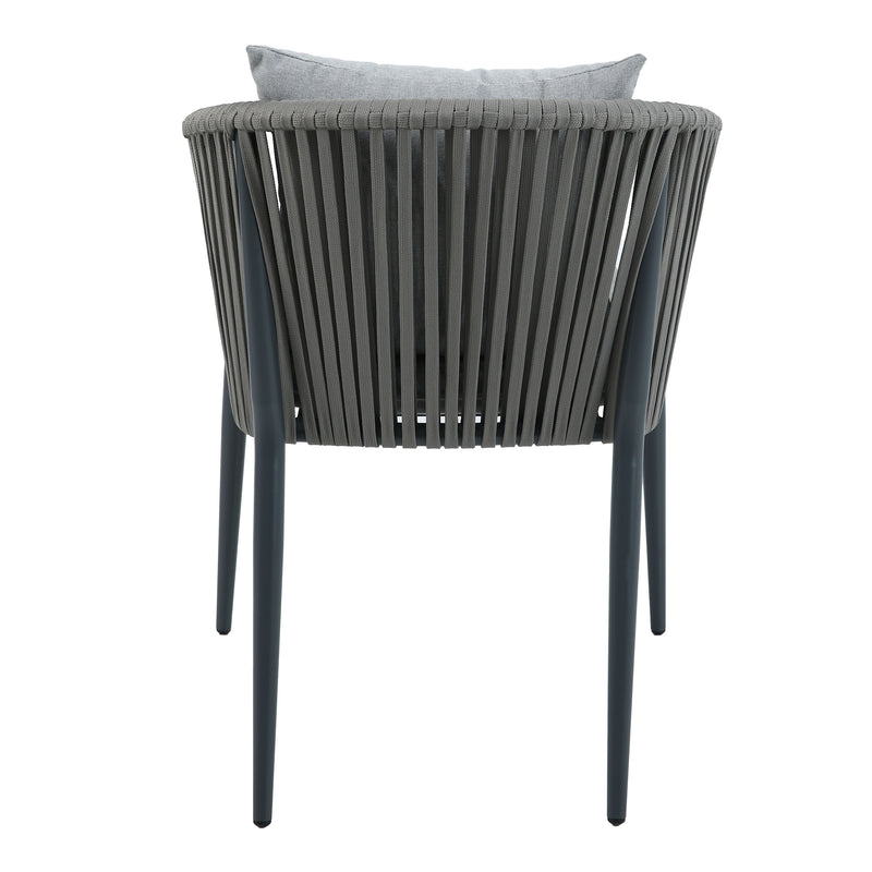 AXI Chay Havesæt med 8 stole - Antracit med trælook Polywood