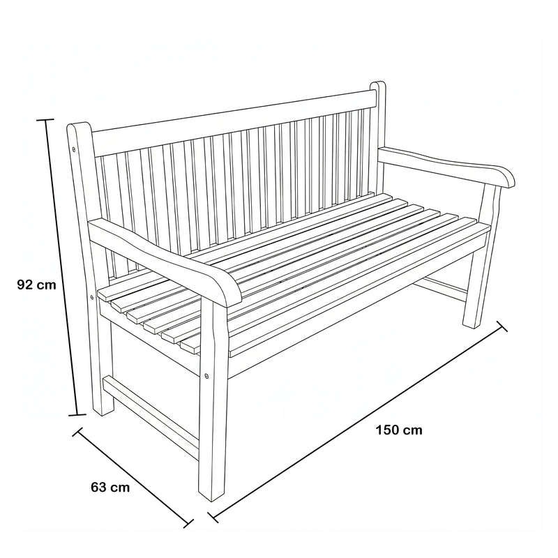 AXI Nowi Teak Havebænk 150 cm