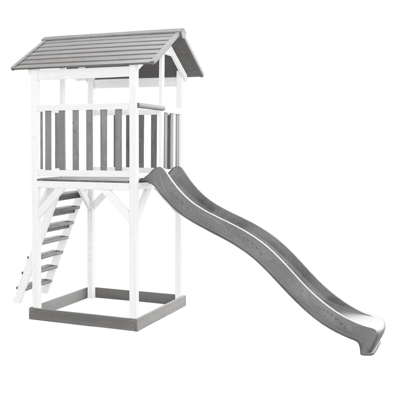 AXI Beach Tower Legetårn Grå/Hvid - Grå Rutsjebane