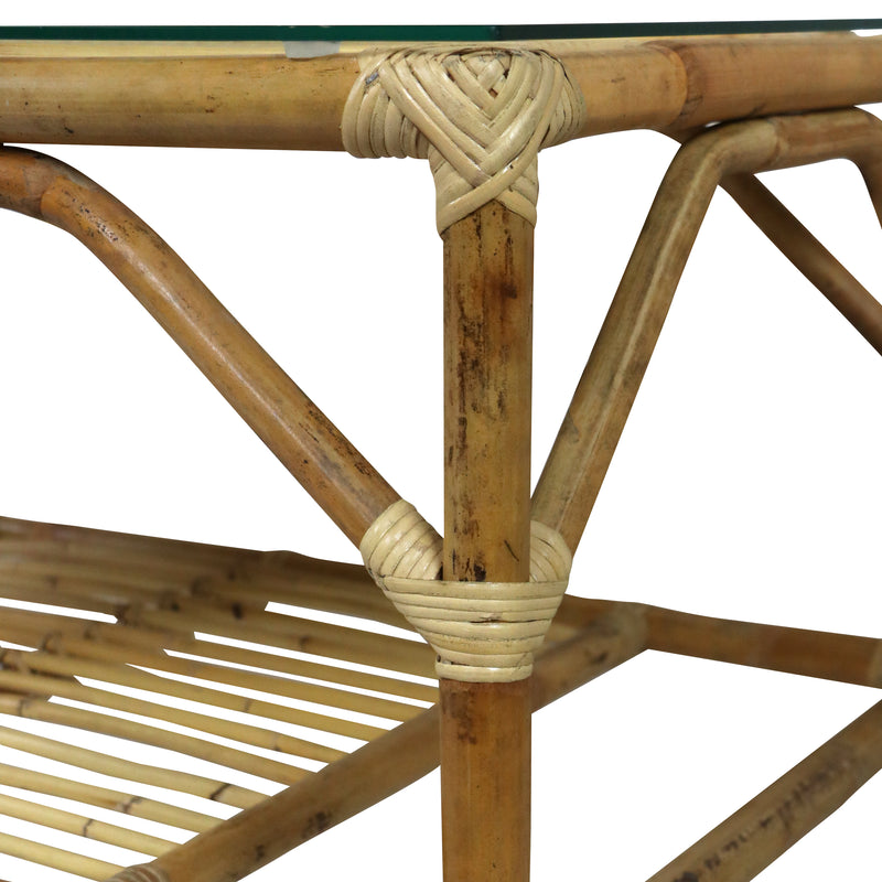 AXI Mary Rattan Loungesæt – 4 dele med sofa, bord og 2 stole Natur/hvid