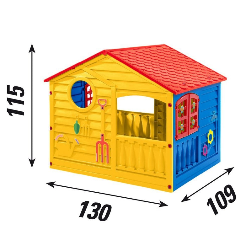 House of Fun - Multifarvet - Plast Legehus