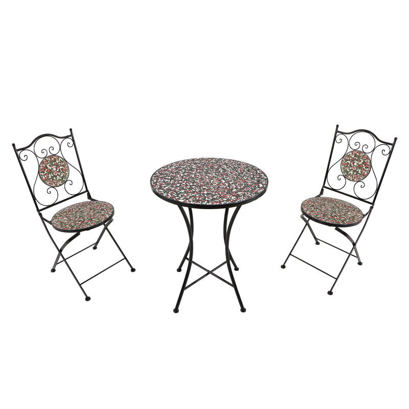 AXI Amélie Bistrosæt Mosaik - Blomster Rosa