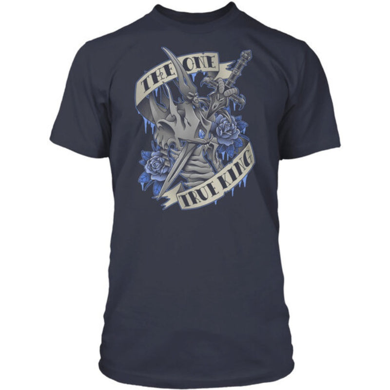 Jinx World of Warcraft - Traditional Lich King premium T-shirt marineblå