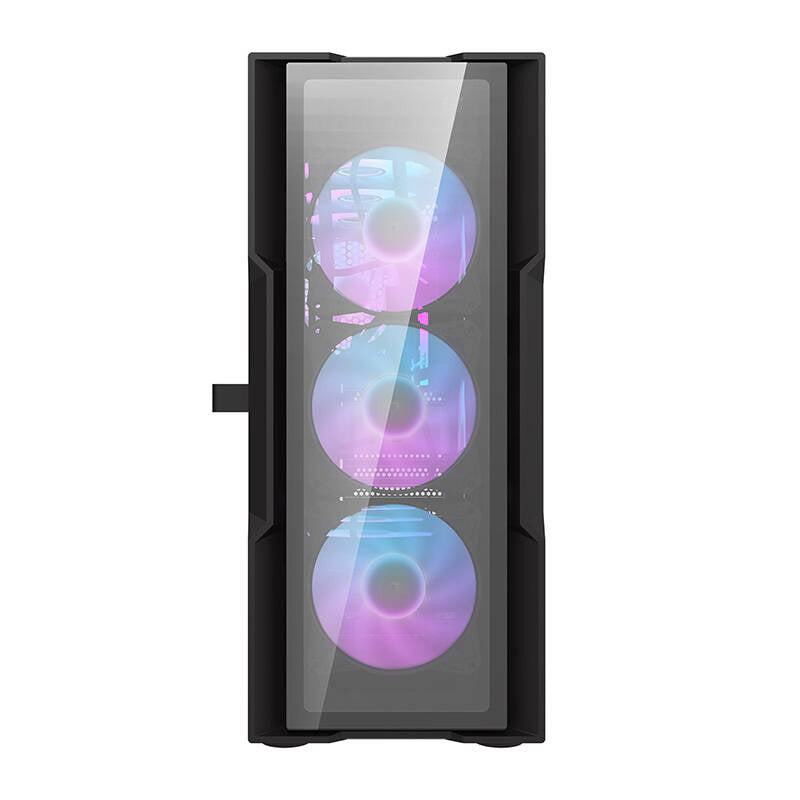Darkflash DK431 Glass computerkabinet (sort) + 4 RGB-blæsere