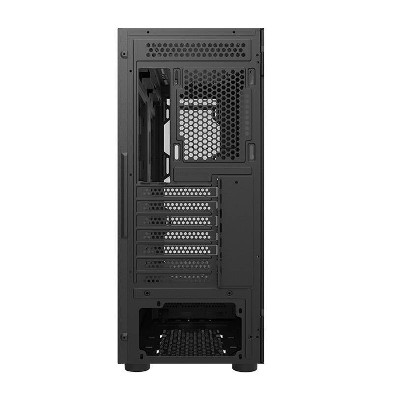 Darkflash DK431 Glass computerkabinet (sort) + 4 RGB-blæsere