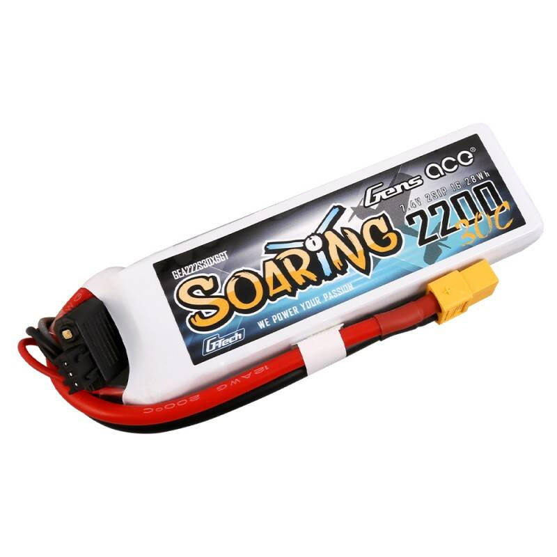 Gens Ace G-Tech Soaring batteri 2200mAh 7.4V 30C 2S1P XT60