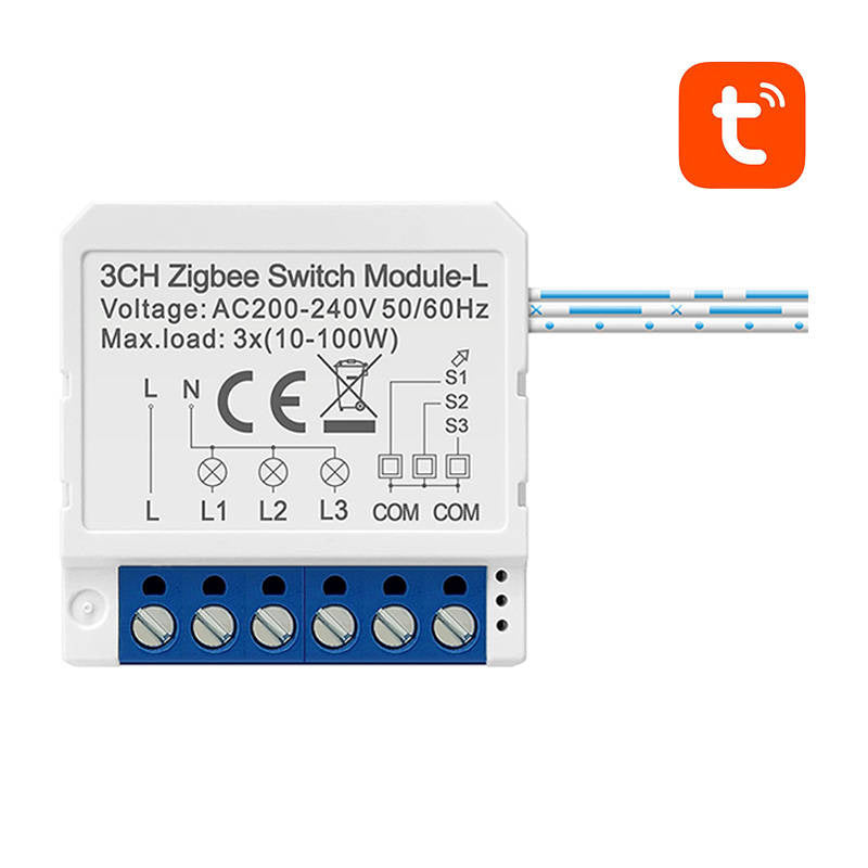 Avatto LZWSM16-W3 smart ZigBee-kontaktmodul uden nul TUYA