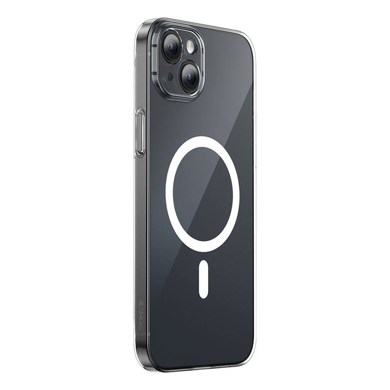 Baseus Magnetic Crystal Clear mobilcover til iPhone 13 (gennemsigtig) med skærmbeskyttelse i hærdet glas og rensesæt