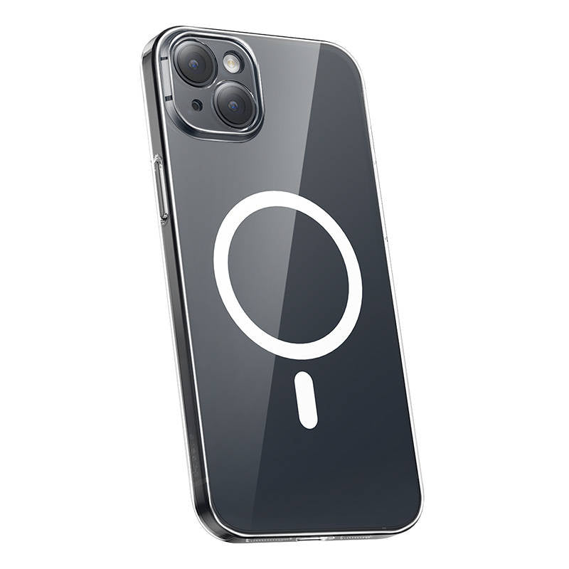 Baseus Magnetic Crystal Clear mobilcover til iPhone 13 (gennemsigtig) med skærmbeskyttelse i hærdet glas og rensesæt