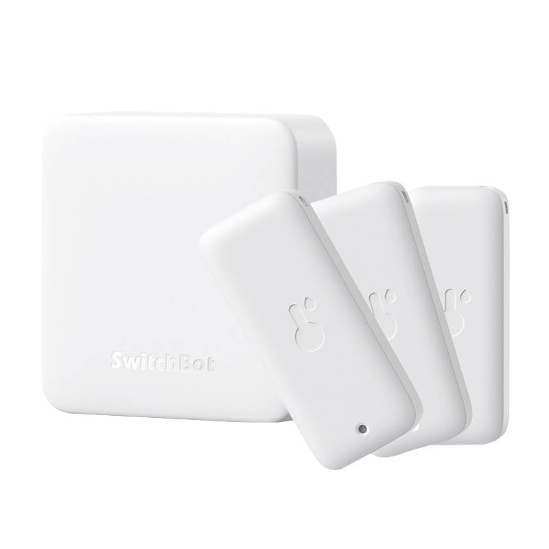 SwitchBot Hub Mini sæt: smart fjernbetjeningshub + 3x termo-hygrometer