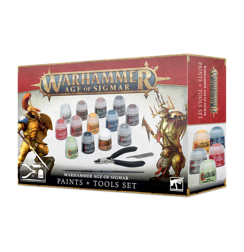 Warhammer AoS - AoS maling + værktøj Eng/Spa/Port/Latv/Rom