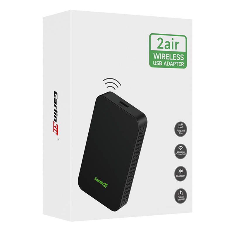 Carlinkit 2AIR trådløs adapter Apple Carplay/Android Auto (sort)