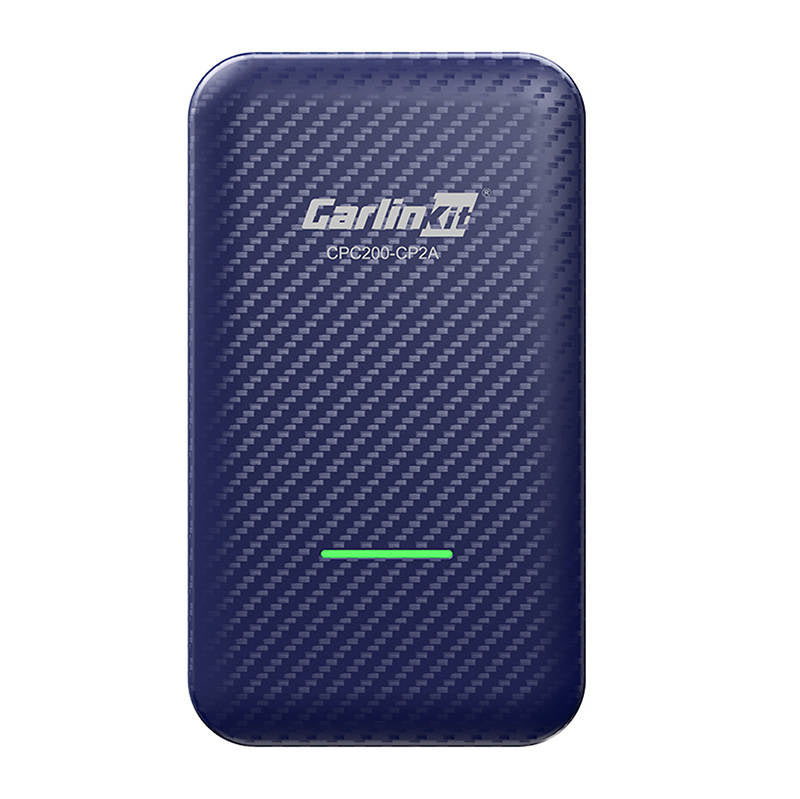 Carlinkit CP2A trådløs adapter til Apple CarPlay og Android Auto (blå)
